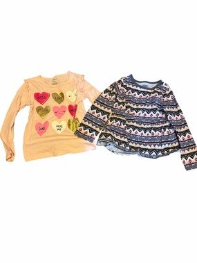 Bundle of 2 Girls' Long-Sleeve Tops